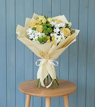 Букет цветов из:  Хризантемы и Розы в Дружинино