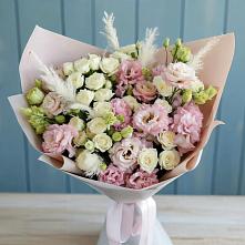 Букет цветов из:  Альстромерии и Розы в Дружинино