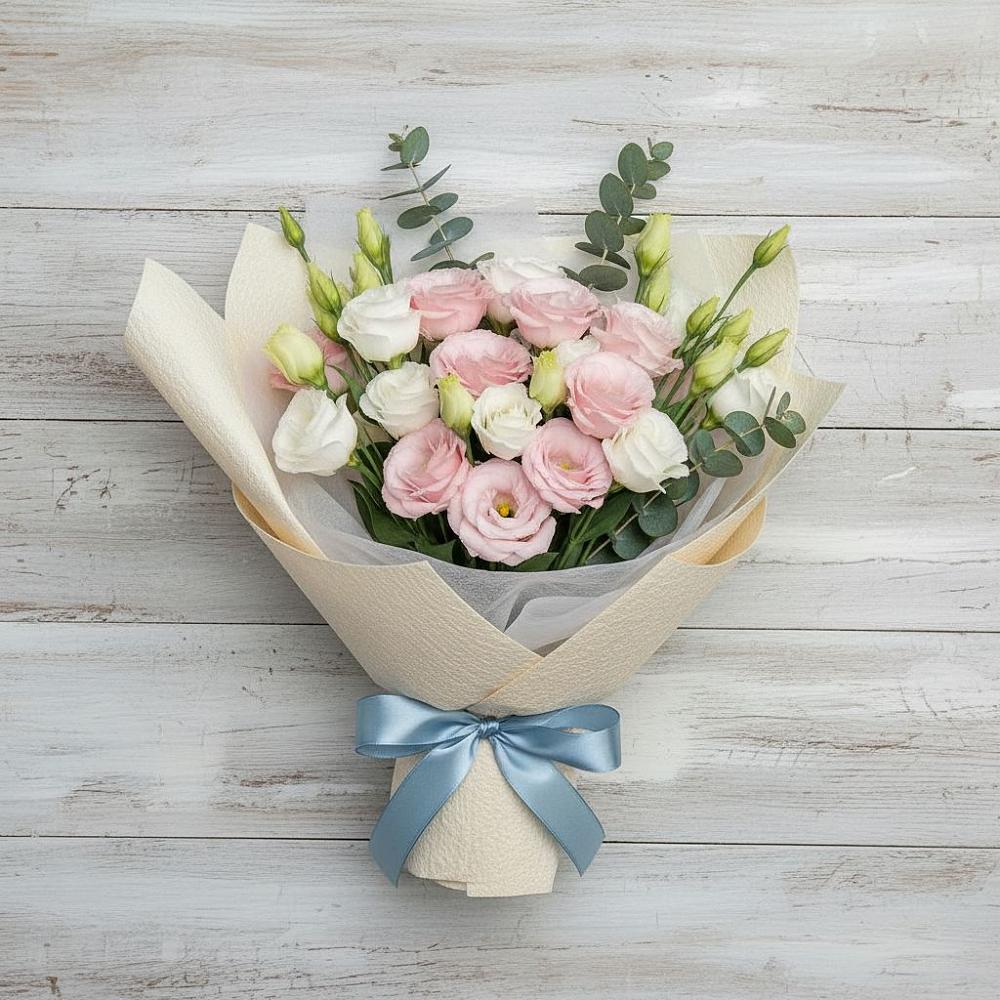 Букет цветов из: Лизиантусы в Дружинино